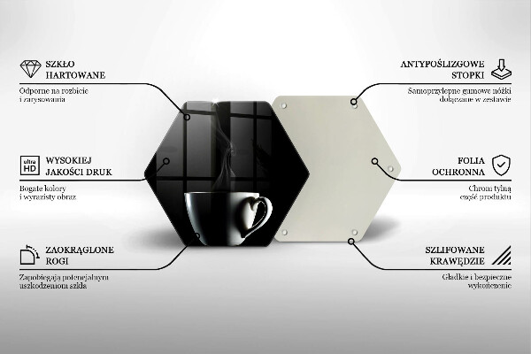 Üveg vágódeszka Egy csésze tea