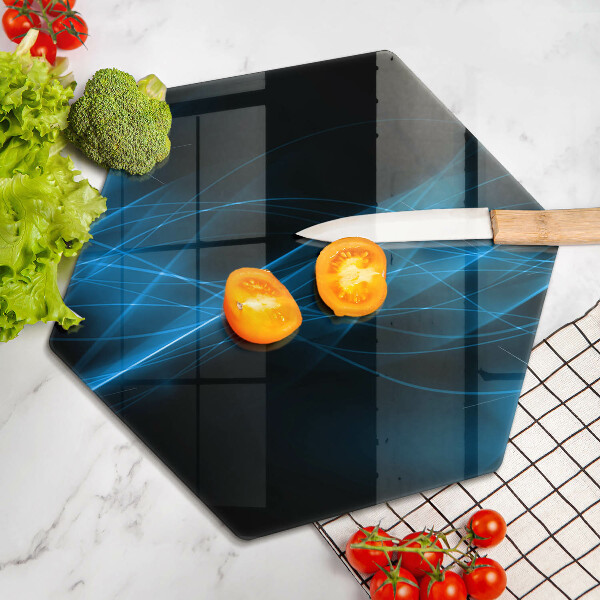 Üveg vágódeszka Absztrakt kék füst