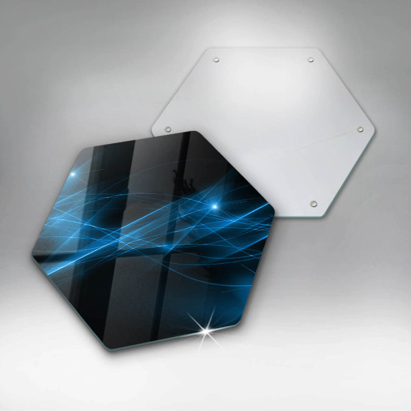 Üveg vágódeszka Absztrakt kék füst