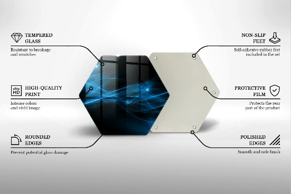 Üveg vágódeszka Absztrakt kék füst