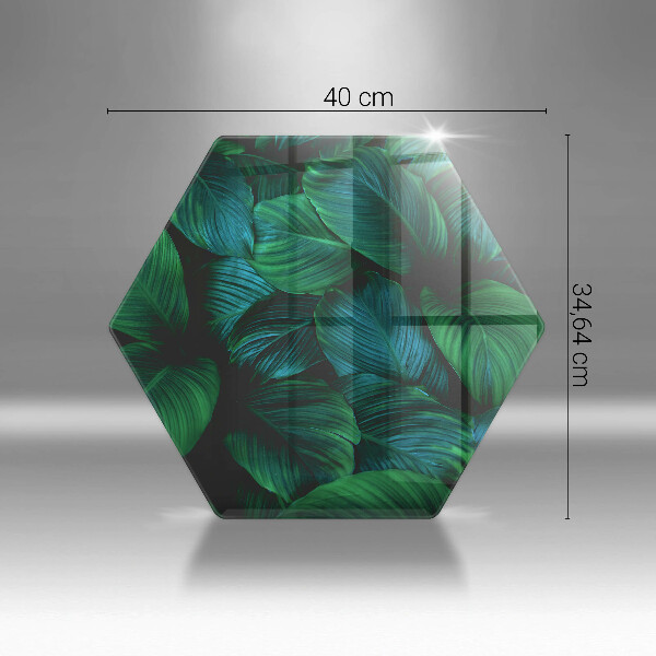 Üveg vágódeszka Dzsungel levelei