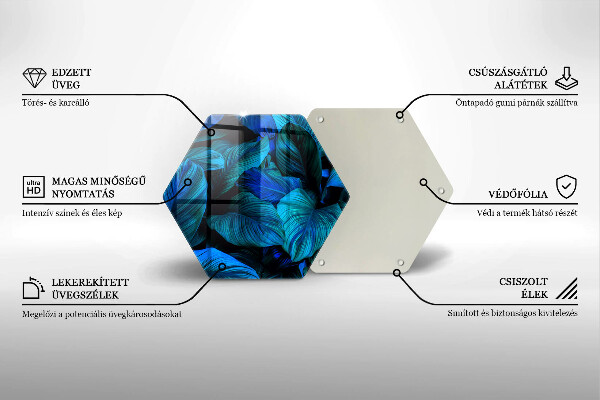 Üveg vágódeszka Dzsungel növényzet levelei
