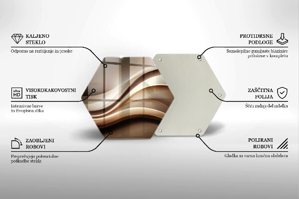 Üveg vágódeszka Absztrakciós finom vonalak