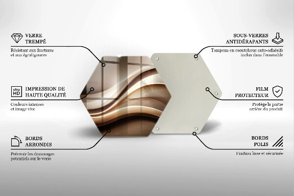 Üveg vágódeszka Absztrakciós finom vonalak