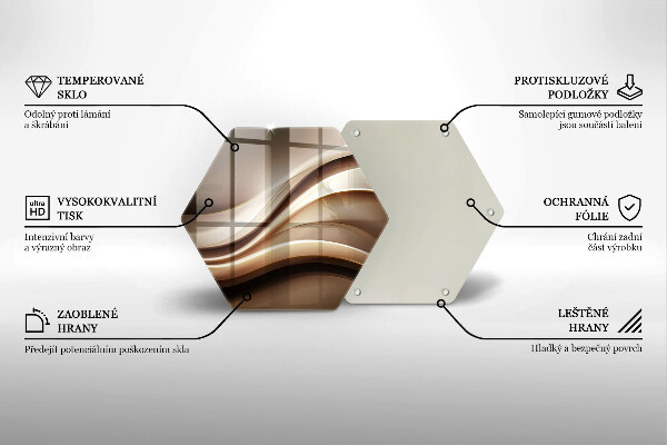 Üveg vágódeszka Absztrakciós finom vonalak