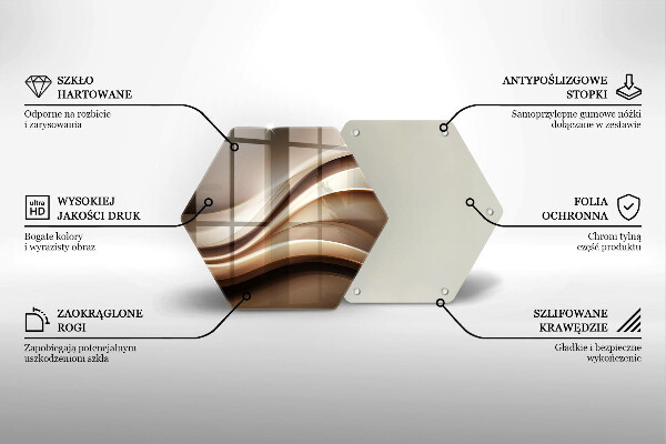 Üveg vágódeszka Absztrakciós finom vonalak