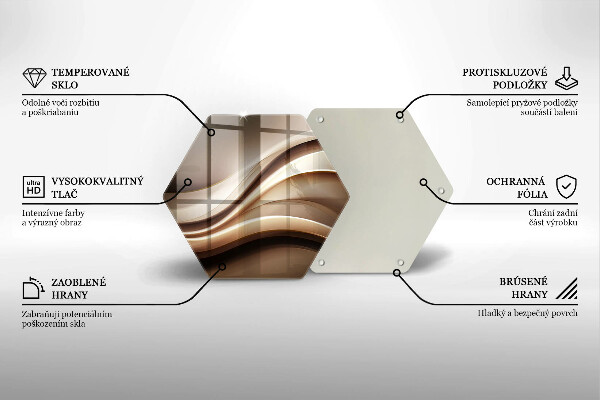 Üveg vágódeszka Absztrakciós finom vonalak