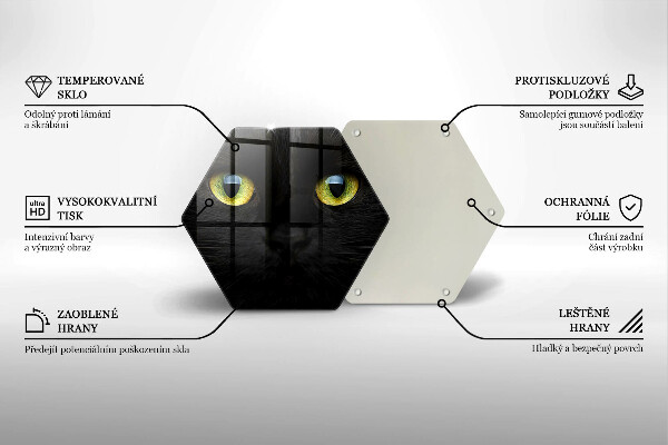 Üveg vágódeszka Állati macska szeme