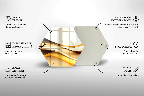 Üveg vágódeszka Absztrakt füst vonalak