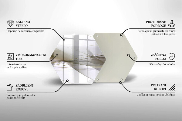 Üveg vágódeszka Absztrakt vonalak tervezése