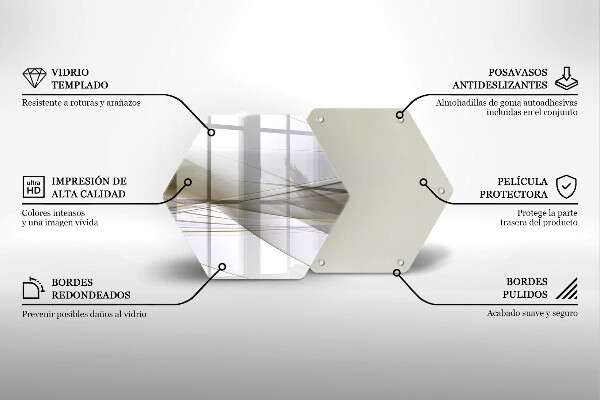 Üveg vágódeszka Absztrakt vonalak tervezése