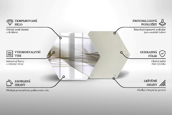 Üveg vágódeszka Absztrakt vonalak tervezése