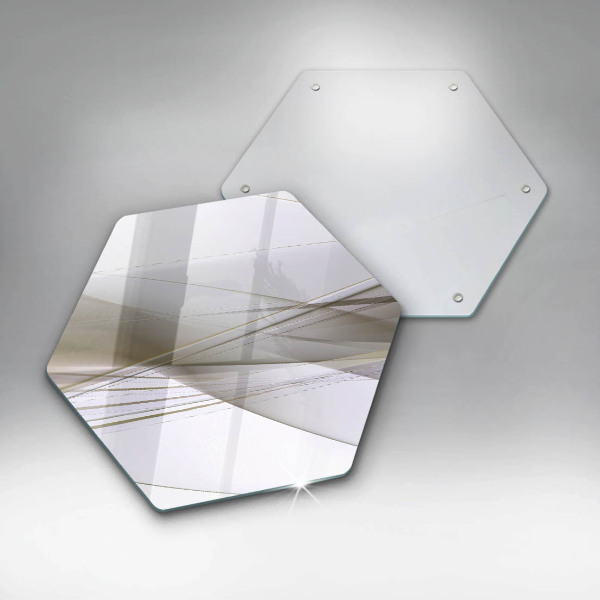 Üveg vágódeszka Absztrakt vonalak tervezése