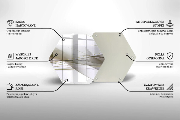 Üveg vágódeszka Absztrakt vonalak tervezése