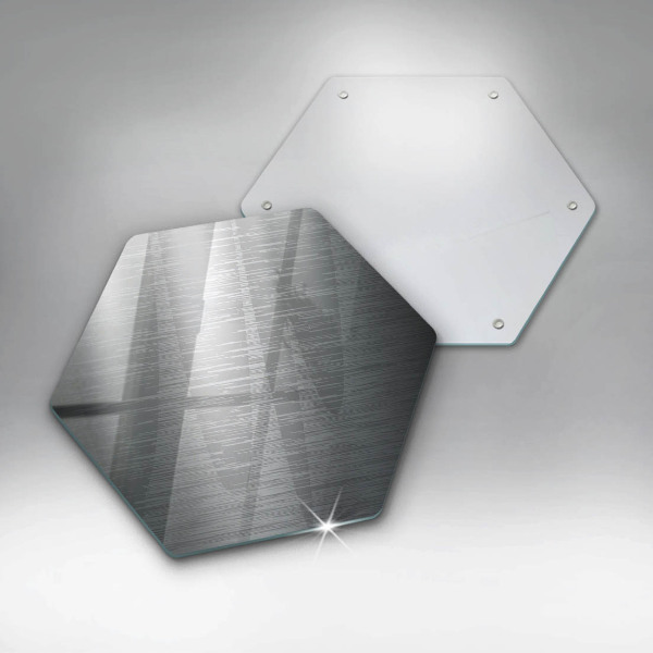 Üveg vágódeszka Fém textúra