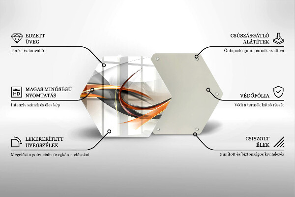 Üveg vágódeszka Modern formák