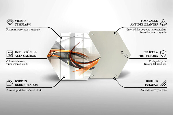 Üveg vágódeszka Modern formák