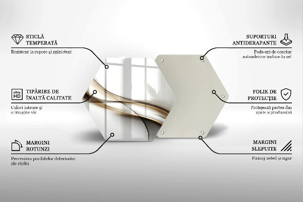 Üveg vágódeszka Lágy vonalak absztrakciója