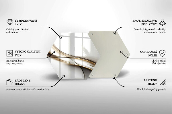 Üveg vágódeszka Lágy vonalak absztrakciója