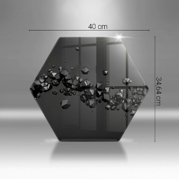 Üveg vágódeszka 3D alakzatok absztrakció