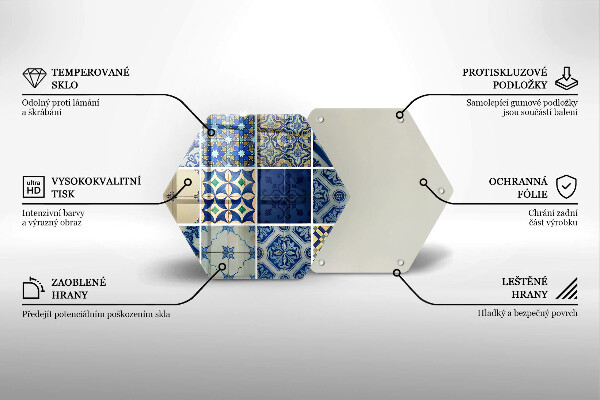 Üveg vágódeszka Dekoratív csempe csempe