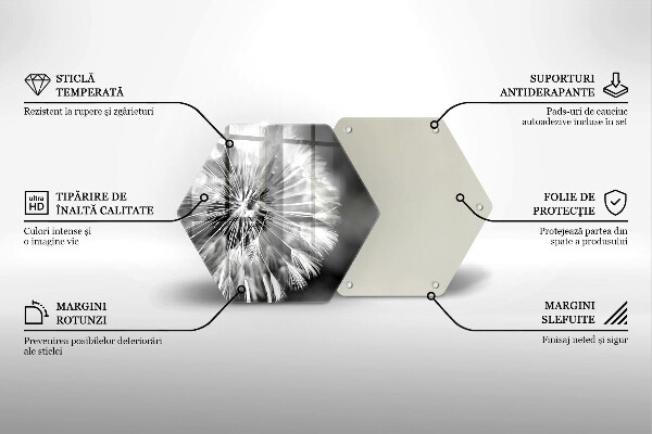 Üveg vágódeszka Finom gyermekláncfű