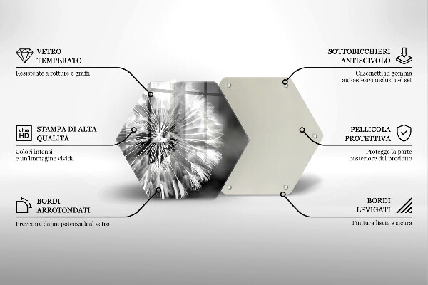 Üveg vágódeszka Finom gyermekláncfű