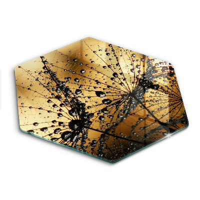 Üveg vágódeszka Harmat és pitypang