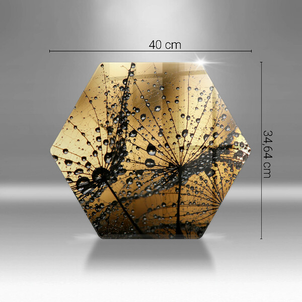 Üveg vágódeszka Harmat és pitypang