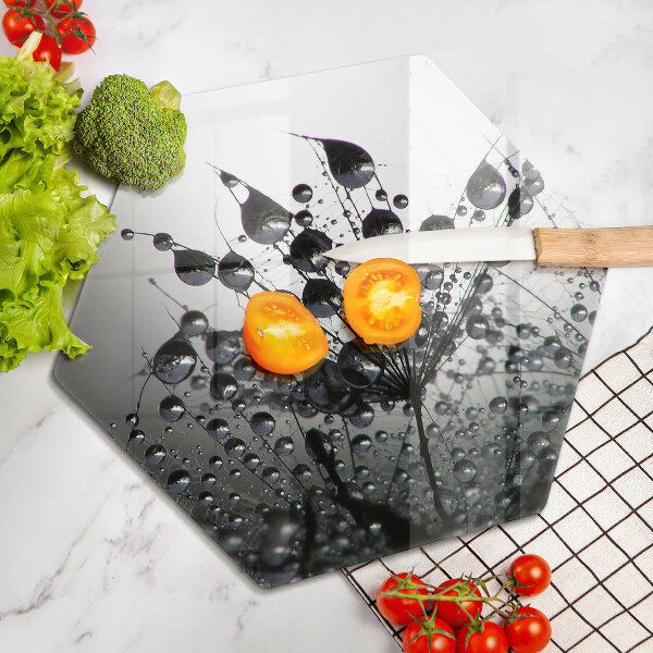 Üveg vágódeszka Pitypang és harmat