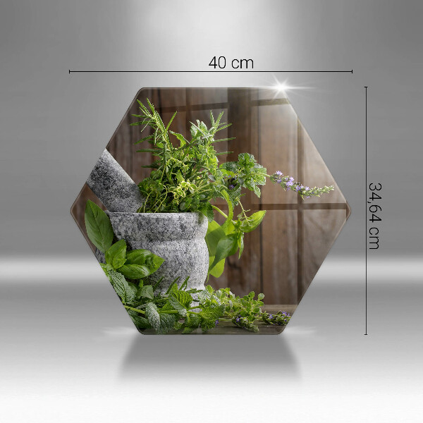 Üveg vágódeszka Gyógynövényeket és fát ültet