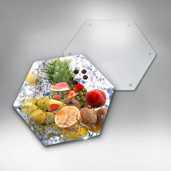 Üveg vágódeszka Lédús gyümölcs és víz