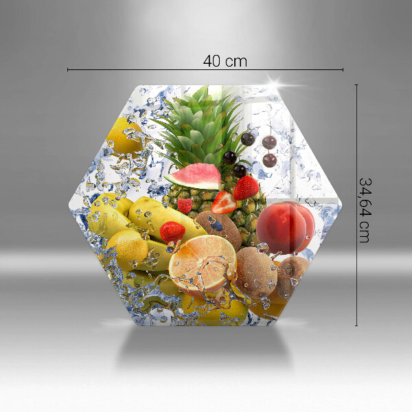 Üveg vágódeszka Lédús gyümölcs és víz