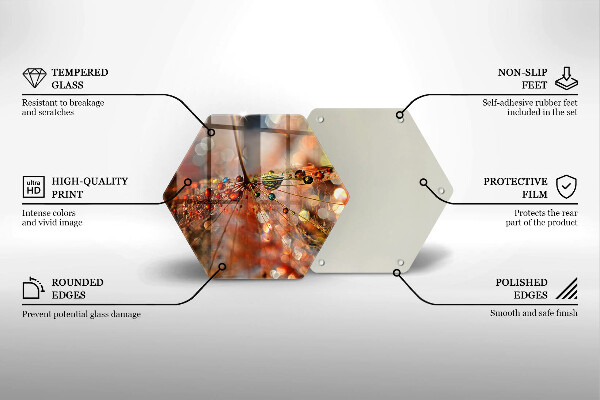 Üveg vágódeszka Nedves pitypang