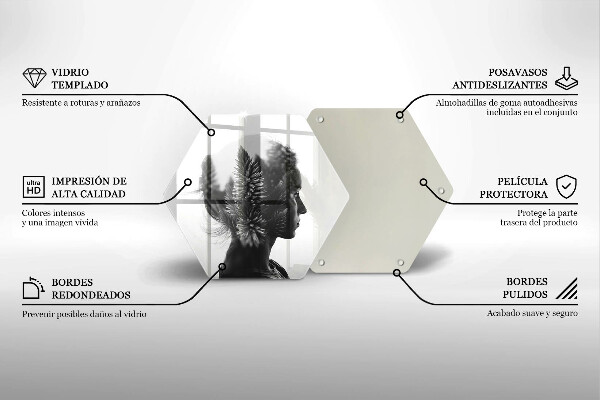 Üveg vágódeszka Nő és erdő