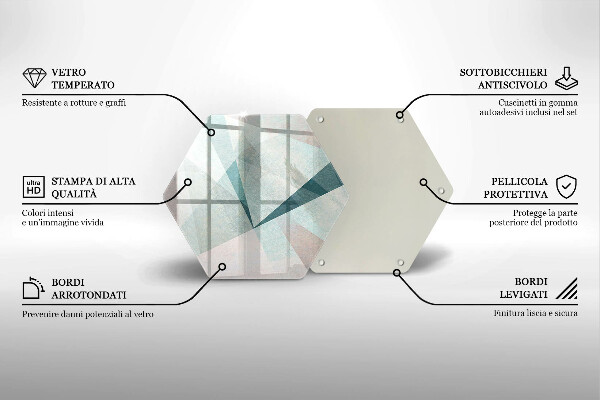 Üveg vágódeszka Éles absztrakció