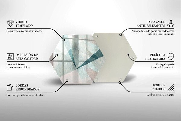 Üveg vágódeszka Éles absztrakció