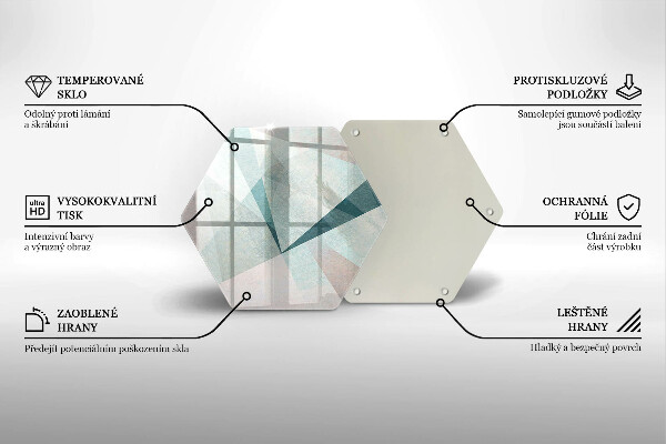 Üveg vágódeszka Éles absztrakció