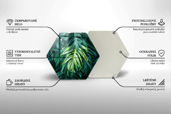 Üveg vágódeszka Vad szörny levelei