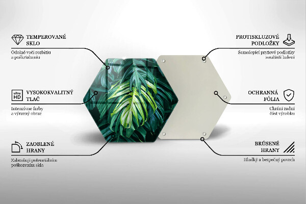 Üveg vágódeszka Vad szörny levelei