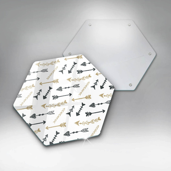Üveg vágódeszka Boho nyilak minta