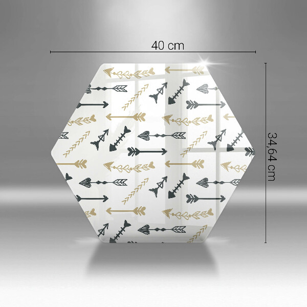 Üveg vágódeszka Boho nyilak minta