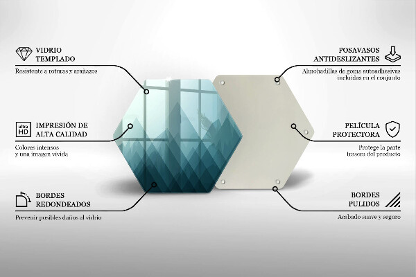 Üveg vágódeszka Absztrakt hegyek