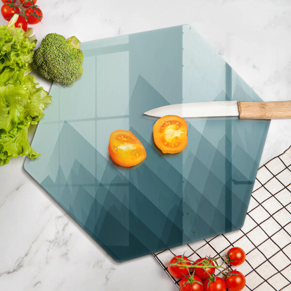 Üveg vágódeszka Absztrakt hegyek