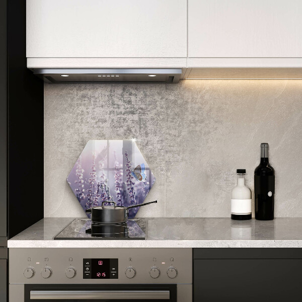 Üveg vágódeszka Vadvirágok és a pillangó