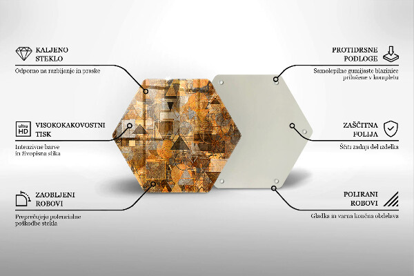 Üveg vágódeszka Varrat nélküli mintát geometriai alakzatok