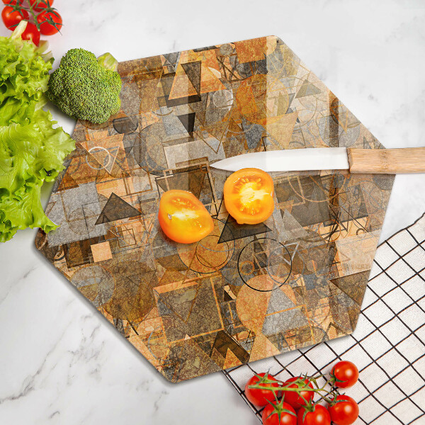 Üveg vágódeszka Varrat nélküli mintát geometriai alakzatok