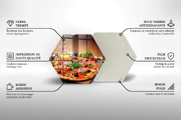 Üveg vágódeszka Olasz pizza