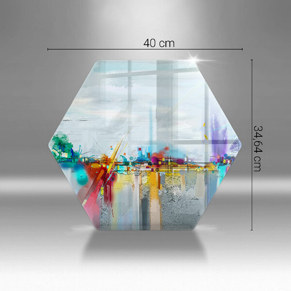 Üveg vágódeszka Festett absztrakció