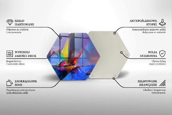 Üveg vágódeszka Festett absztrakció